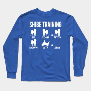 Shiba Inu Training Shibe Dog Tricks Long Sleeve T-Shirt